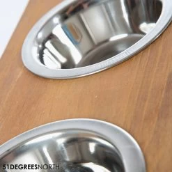 51 Degrees North Double Voerbak Teak -Happy Paws Verkoop 51 degrees north double voerbak teak 210365 1000 none