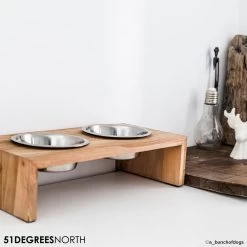 51 Degrees North Voerbak Teak High -Happy Paws Verkoop 51 degrees north voerbak teak high 211097 1000 none