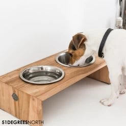 51 Degrees North Voerbak Teak High -Happy Paws Verkoop 51 degrees north voerbak teak high 211100 1000 none