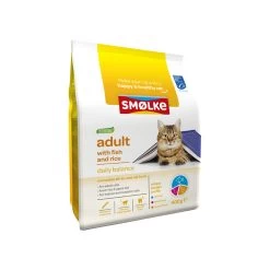 Smølke Kat Adult Vis & Rijst -Happy Paws Verkoop 68e7d8045ece804c6332335a4b9eb55ff0ca55a8d2225411e78ee56e99f9d12c 4