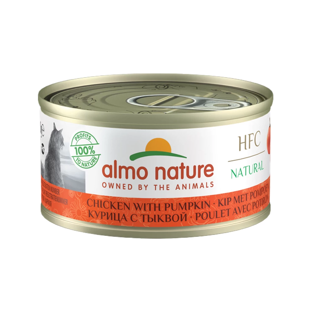 Almo Nature HFC 70 Natural Kattenvoer - Blik - Kip En Pompoen 2 Almo Nature HFC 70 Natural Kattenvoer - Blik - Kip En Pompoen - Afbeelding 2