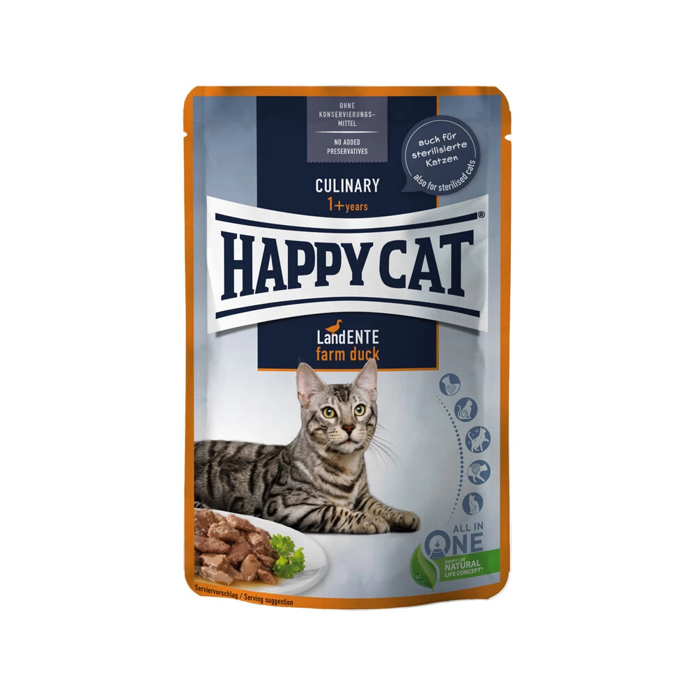 Happy Cat Culinary - Maaltijdzakje - Eend 1 Happy Cat Culinary - Maaltijdzakje - Eend