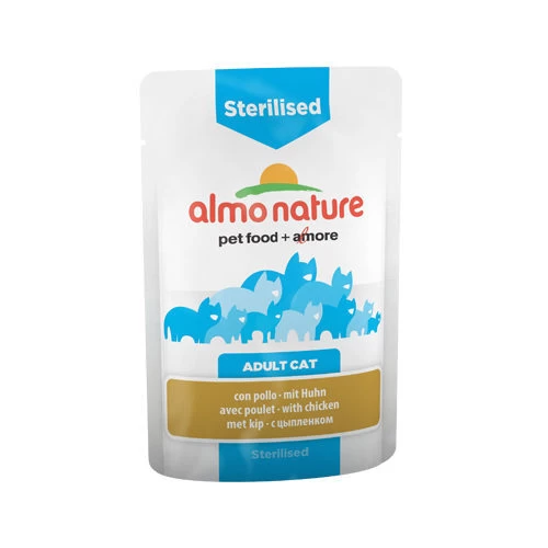 Almo Nature Sterilised Kattenvoer - Maaltijdzakje - Kip 2 Almo Nature Sterilised Kattenvoer - Maaltijdzakje - Kip - Afbeelding 2