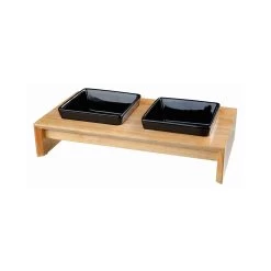 Trixie Voer-Waterbak Set - Keramiek - Hout -Happy Paws Verkoop trixie voer waterbak set keramiek hout 178711 1500 none