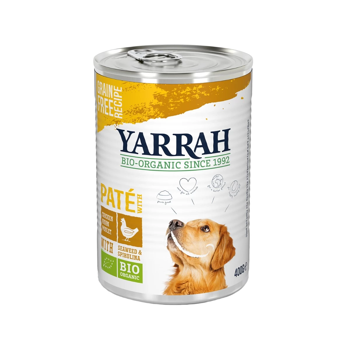 Yarrah - Natvoer Hond Blik Paté Met Kip Bio 1 Yarrah - Natvoer Hond Blik Paté Met Kip Bio