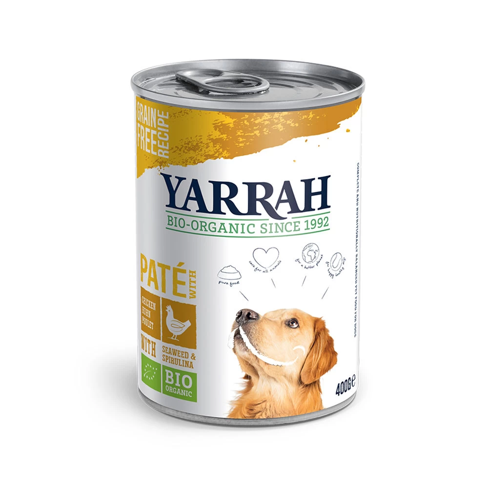 Yarrah - Natvoer Hond Blik Paté Met Kip Bio 2 Yarrah - Natvoer Hond Blik Paté Met Kip Bio - Afbeelding 2